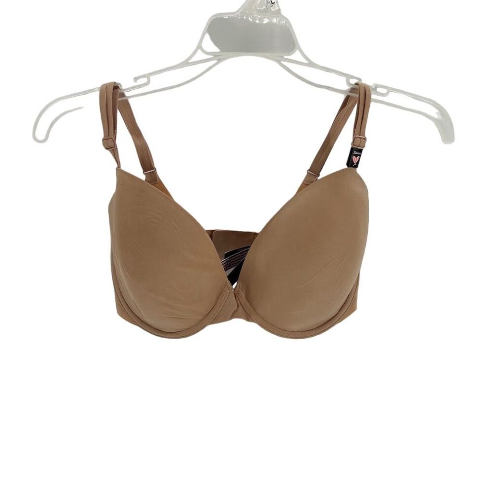 Victoria's Secret 32DDD Lined Demi Bra Beige Smooth Plunge  NWT Flaw